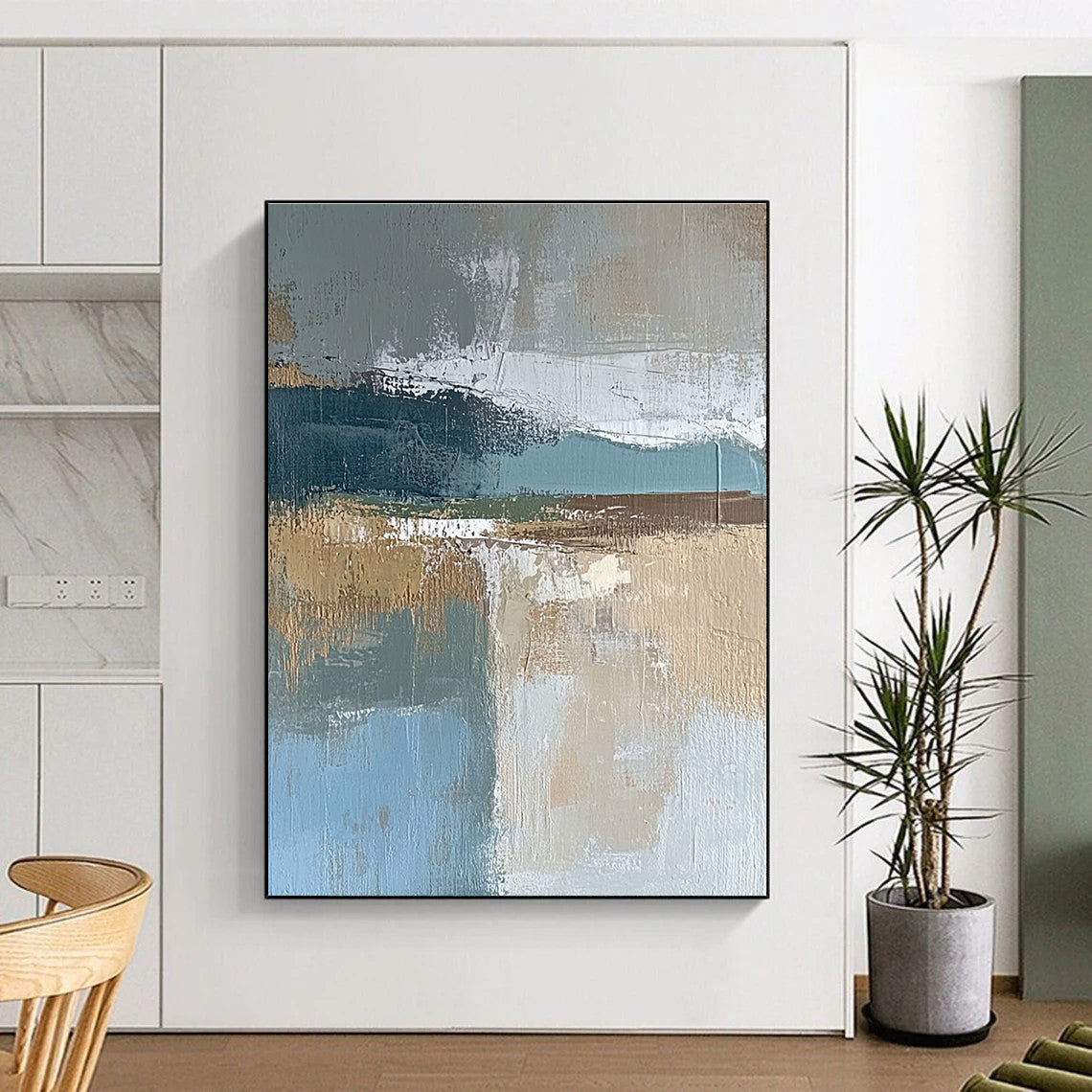 Earth - Toned Abstract Layers for Industrial - Chic Home & Minimalist Art Gallery STSC563