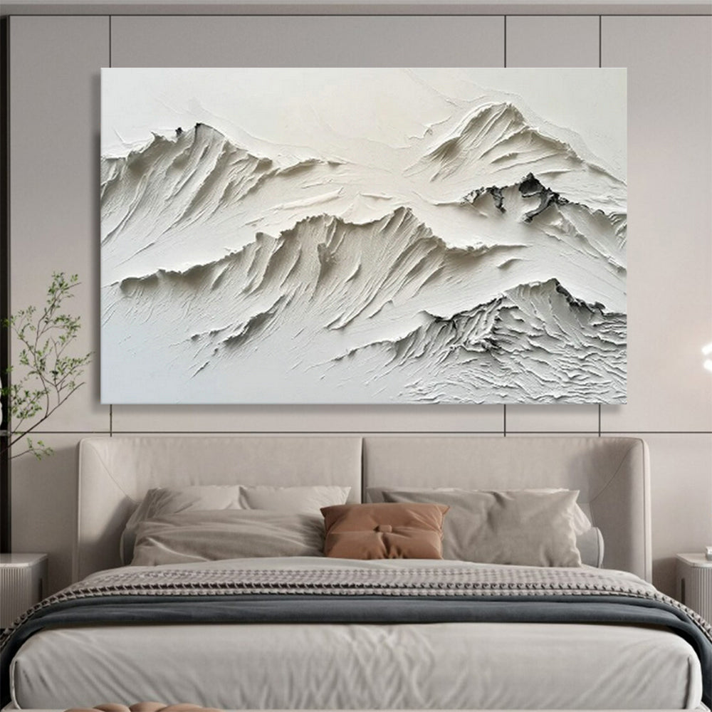 White Mountain Relief Art for Minimalist Living Room DLZ2843