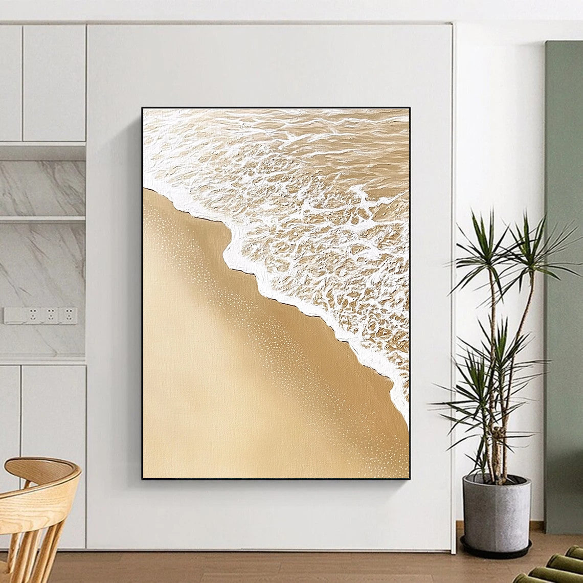 Serene Beach Foam for Coastal Home Bedroom & Relaxing Wellness Retreat STSC952