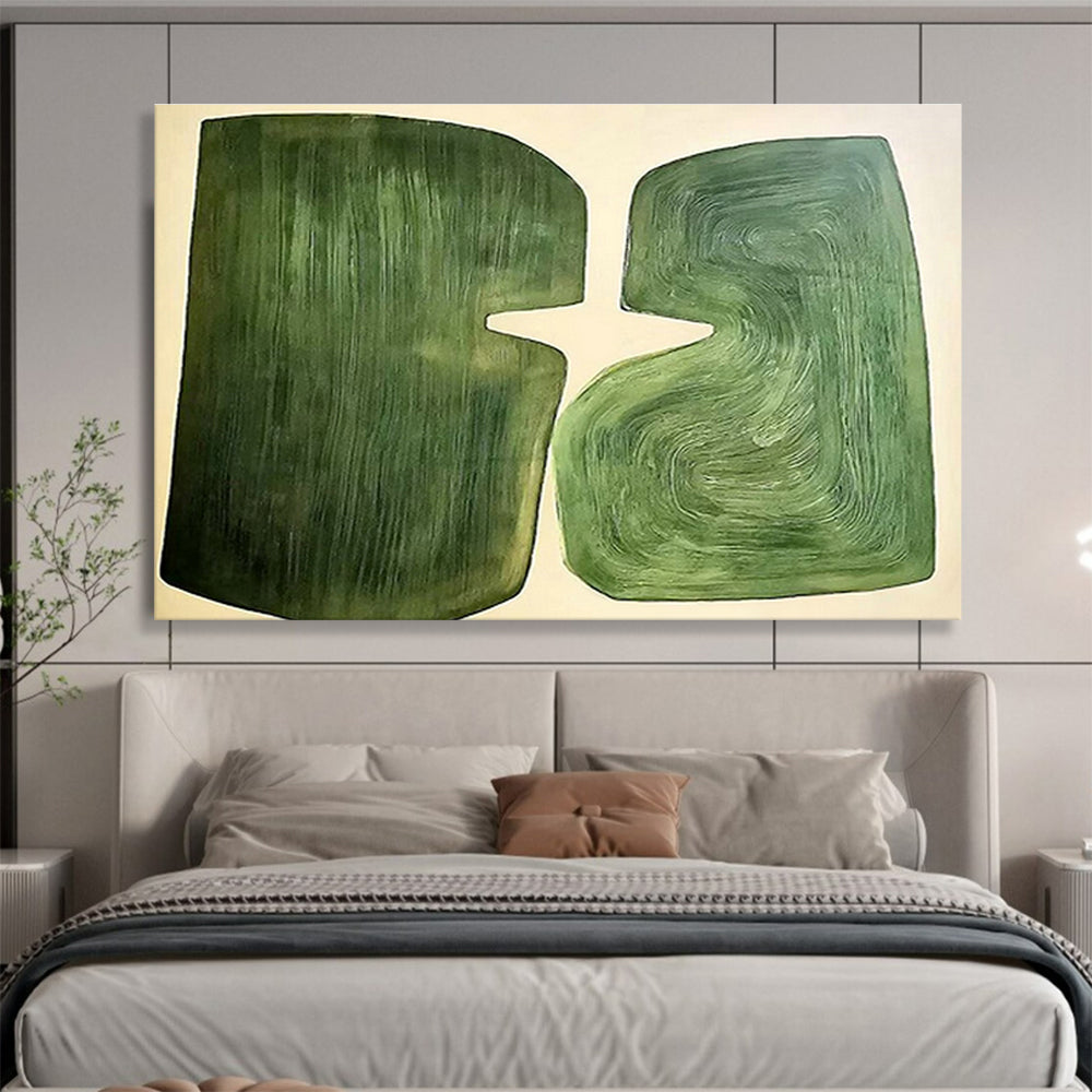 Green Geometric Abstract for Modern Office Reception DLZ3004