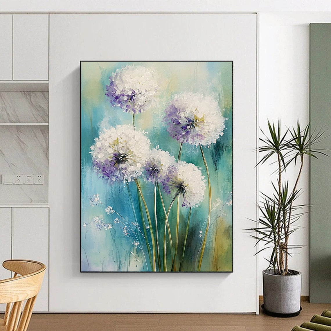 Dandelion Blooms Cheerful Floral Art for Cottage - Style Kitchen & Bright Home Dining Room STSC1468