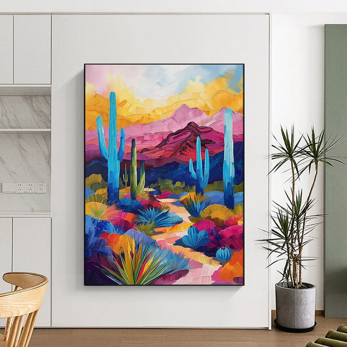 Vibrant Desert Landscape Art for Southwest - Style Home & Adventure - Themed Lounge DLZ2256