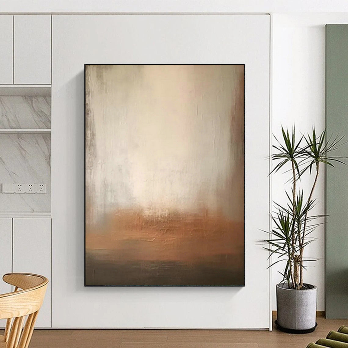 Warm Gradient Abstract Art for Cozy Reading Nook & Rustic Bistro DLZ0831