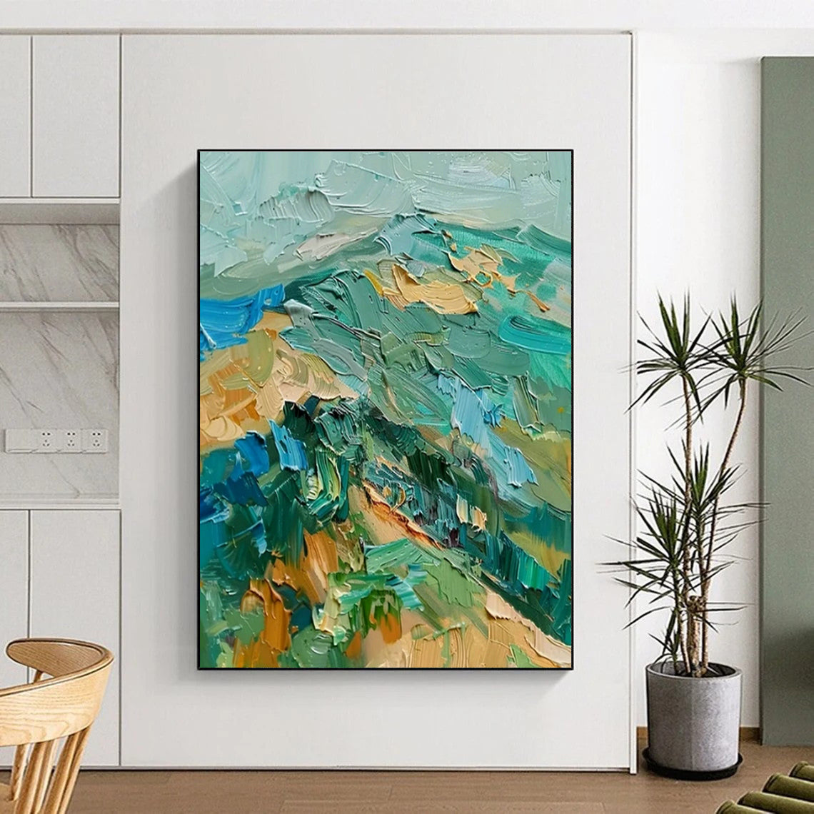 Colorful Brushstroke Landscape Art for Creative Studio & Art Festival Exhibition DLZ1803
