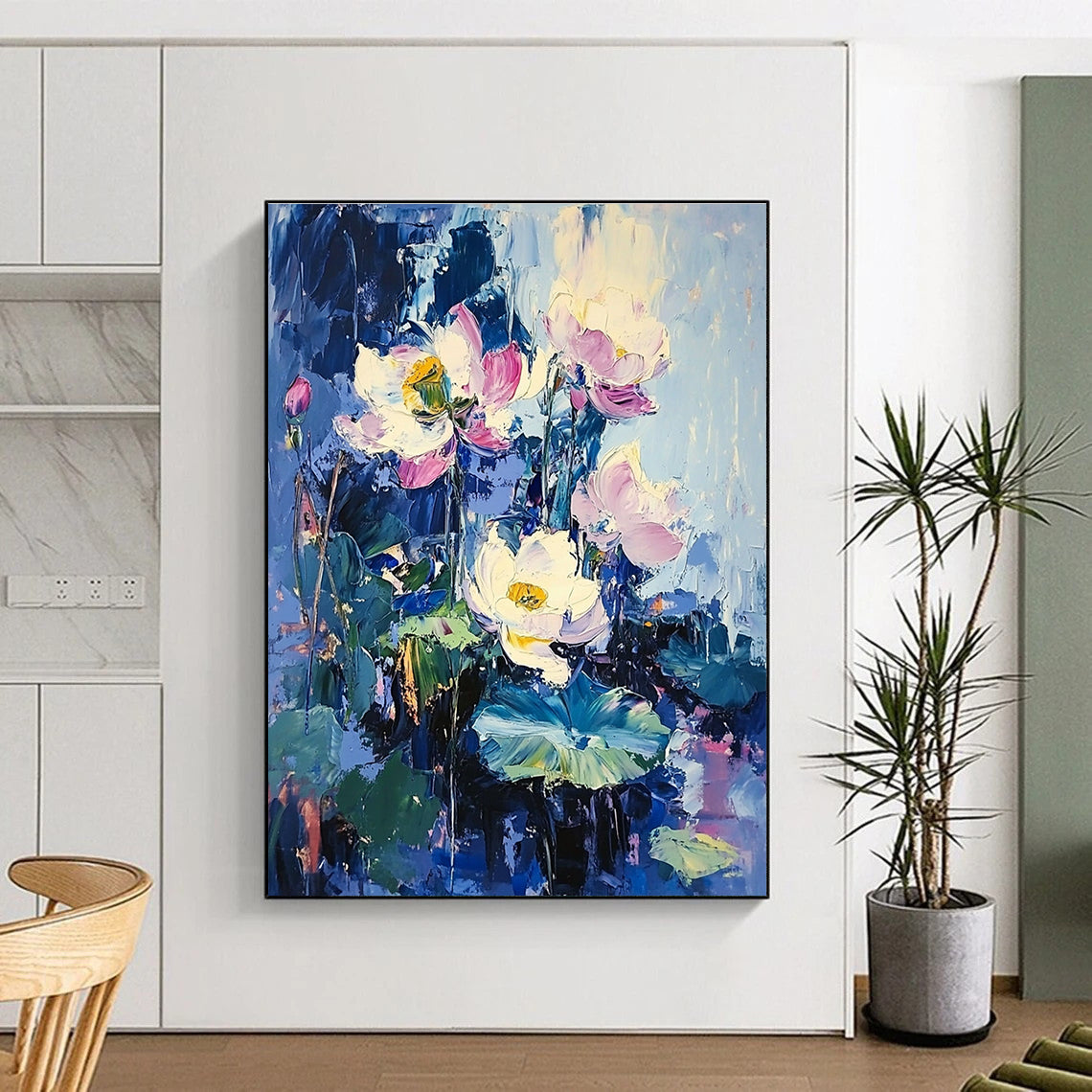 Impasto Lotus Flowers for Zen - Inspired Spa & Oriental - Style Home STSC190