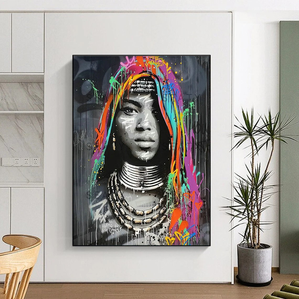 Graffiti - Style Woman Art for Street Art Café & Urban Boutique DLZ2345