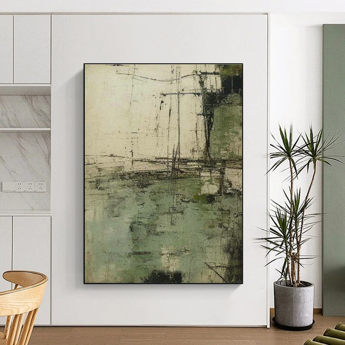 Textured Landscape Abstract Art for Bohemian Home Studios DLZ0260
