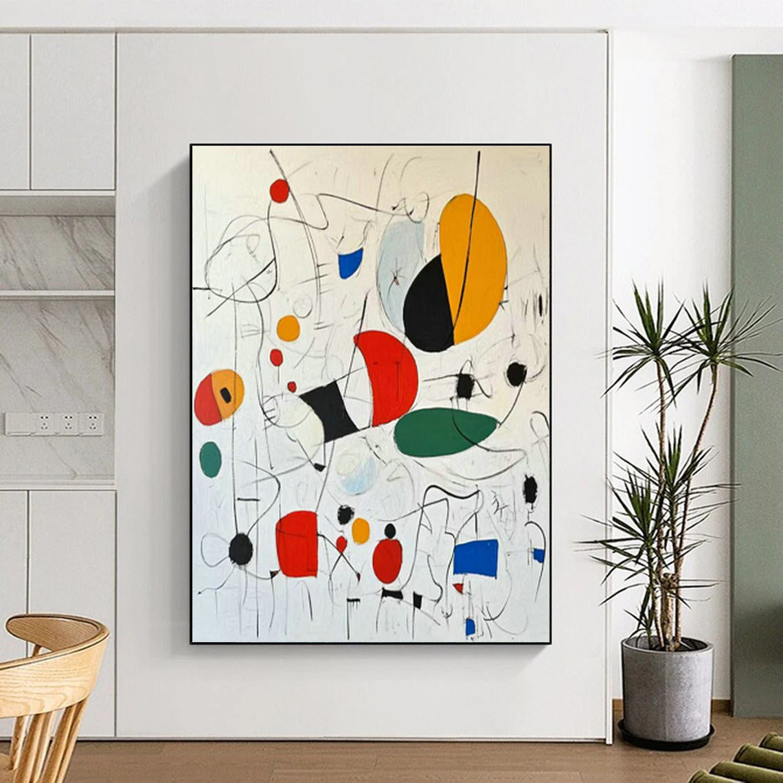 Colorful Symbolic Abstract Art for Playroom & Creative Studio DLZ1191