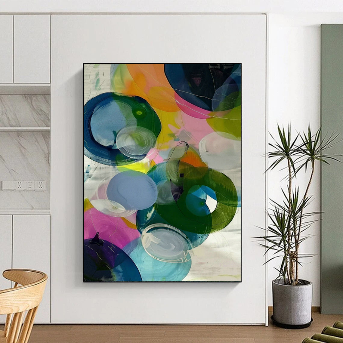 Colorful Circle Abstract Art for Kids’ Playroom & Modern Art Gallery Pop - Up DLZ1006