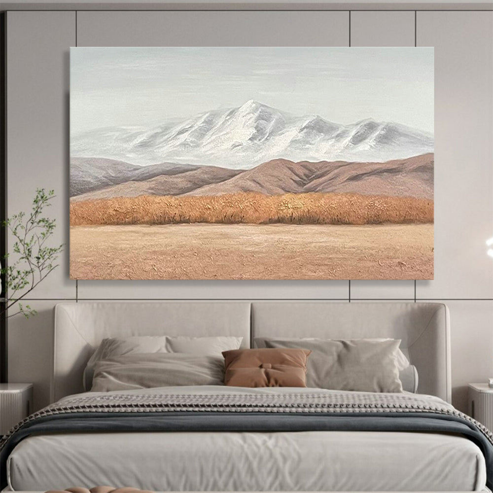 Snow Mountain Landscape Art for Adventure Lodge Common Area Walls DLZ3274