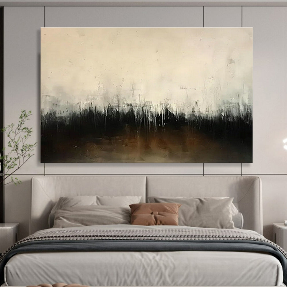 Black - White Gradient Abstract Art for Dramatic Home Theaters DLZ2432