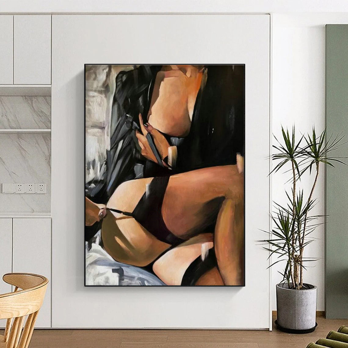 Tremendous Custom - Sized Abstract Art for Bedroom & Dining Room DLZ2334