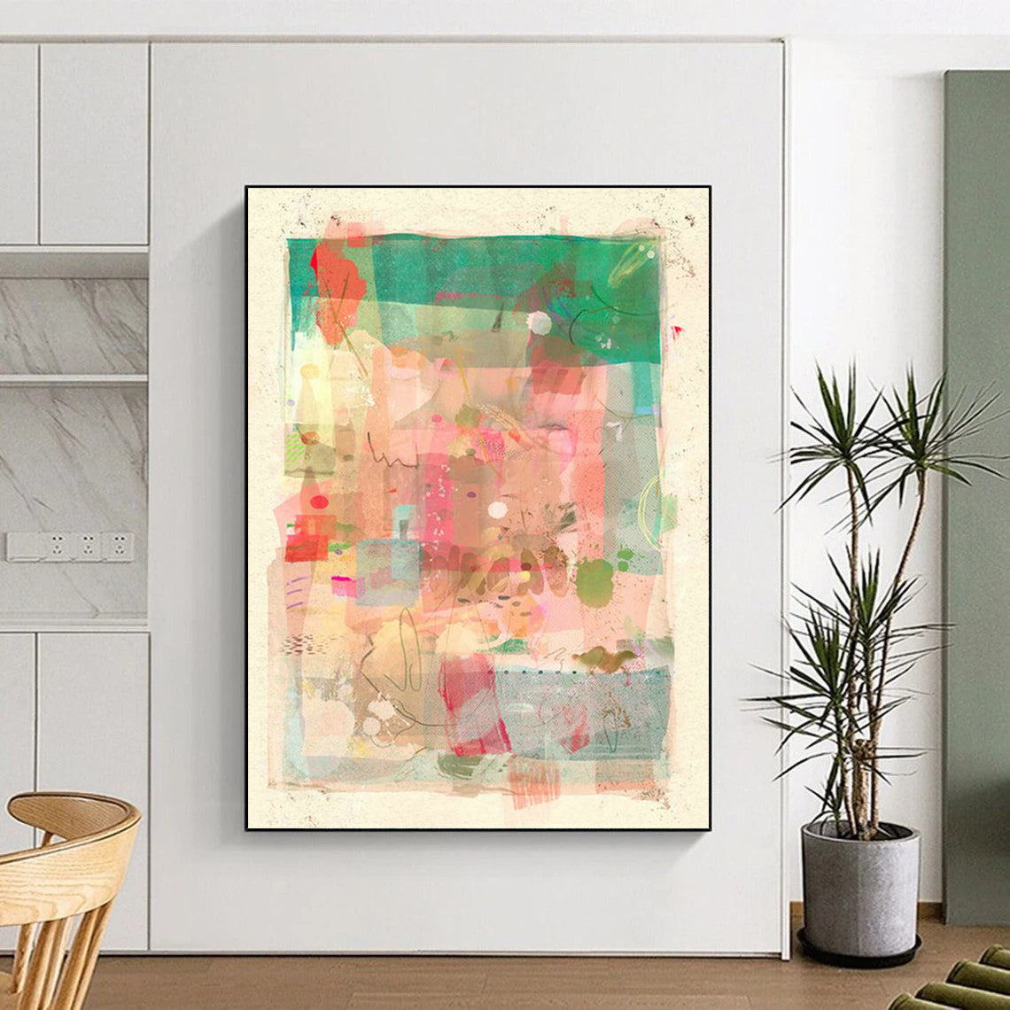Pink - Themed Collage Art for Girly Fashion Boutique Fitting Rooms DLZ0097