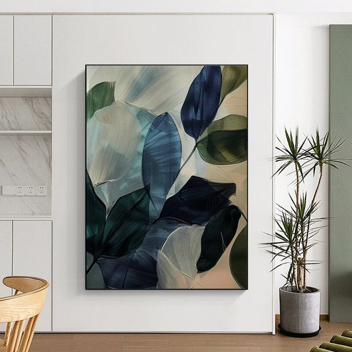 Transparent Leaf Art for Botanical - Themed Bathroom & Modern Conservatory DLZ0979