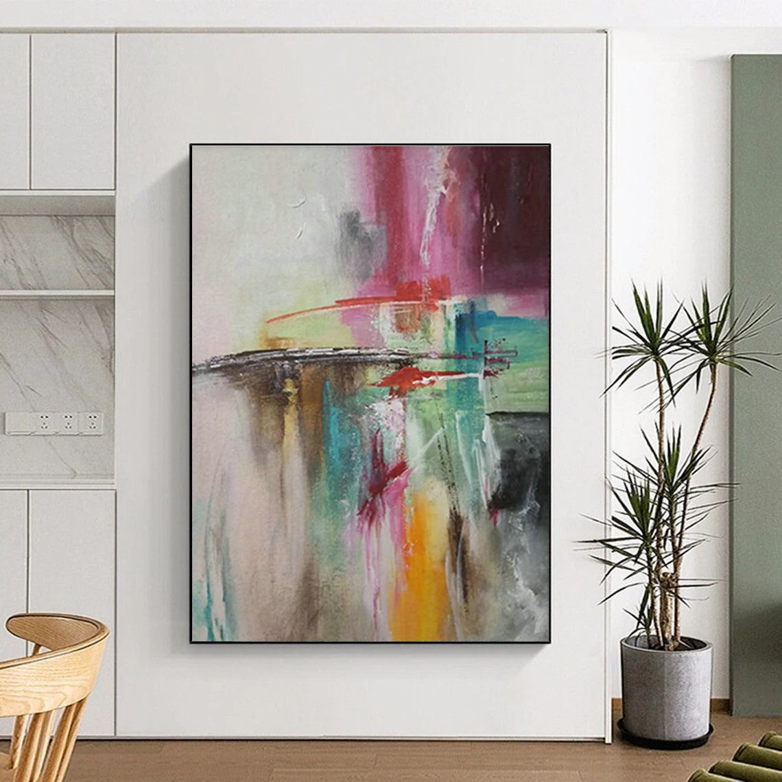 Colorful Abstract Art for Bohemian - Style Living Room Sofasides DLZ0056