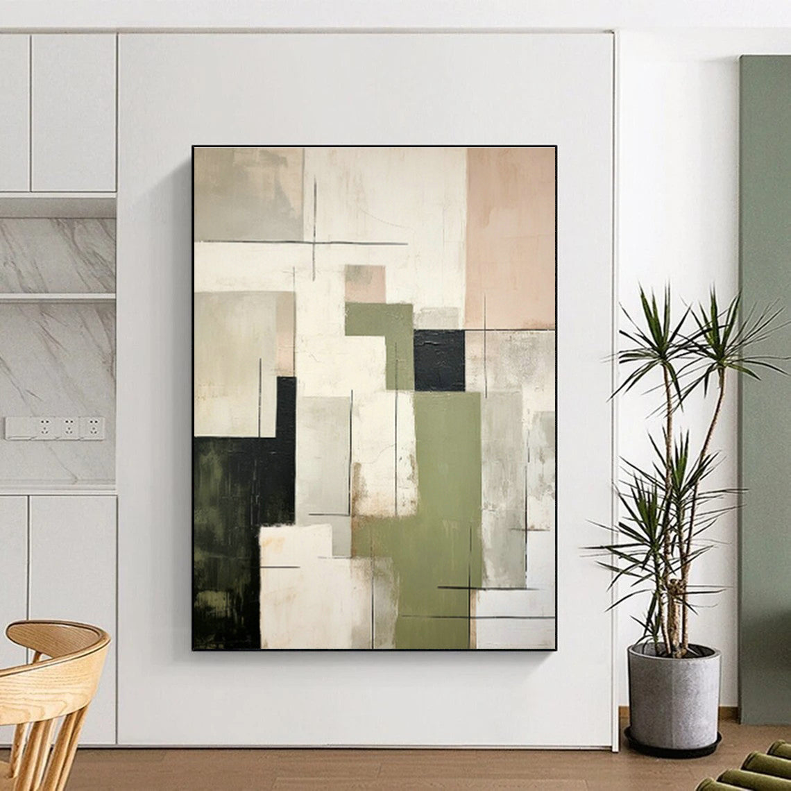 Modern Geometric Art for Corporate Lobby & Urban Loft DLZ0599