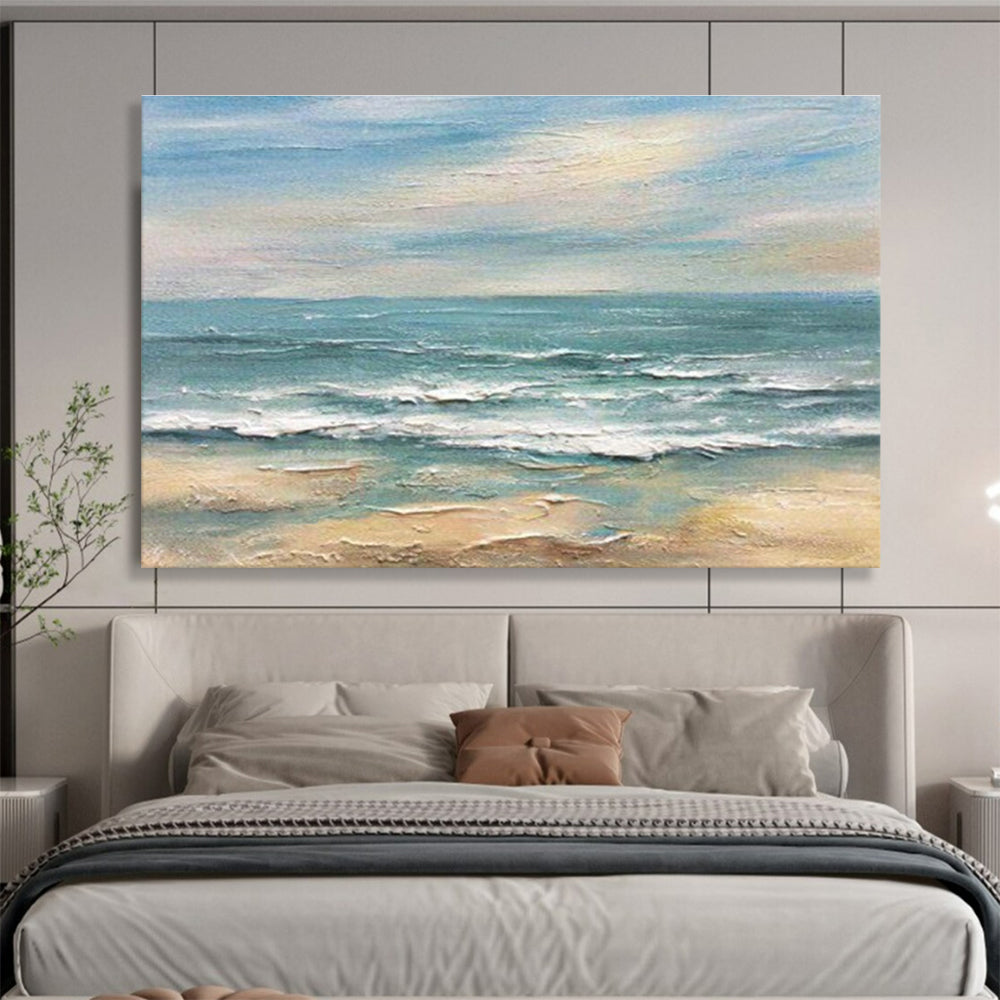 Seaside Oil Painting Art for Coastal Home Living Room DLZ2914