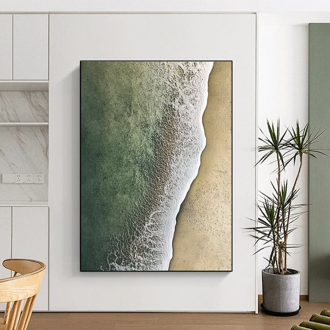 Aerial Beach Shoreline for Modern Beach House & Travel - Themed Café STSC1159