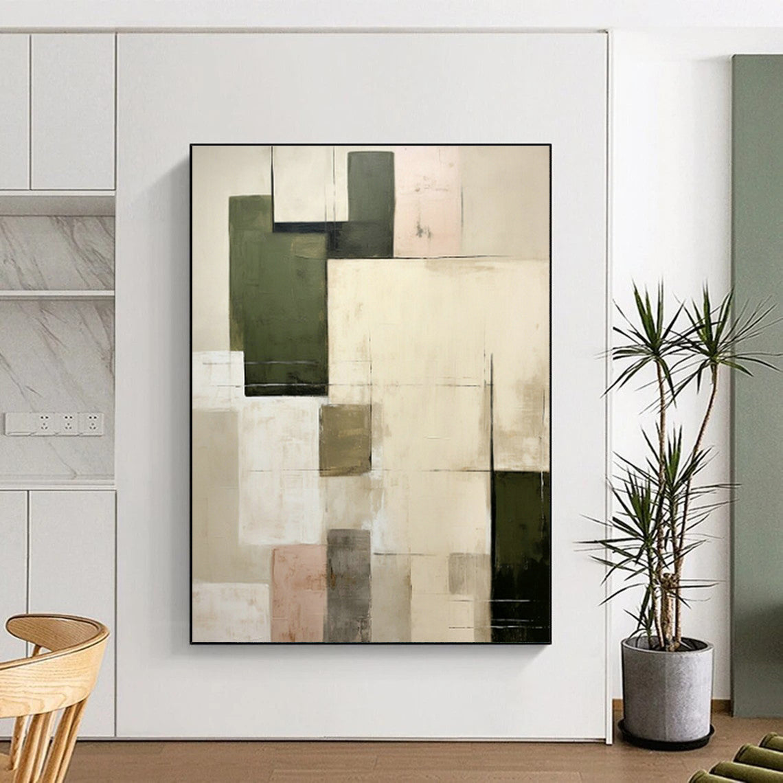 Earth - Toned Geometric Art for Rustic Home & Design Studio DLZ0596