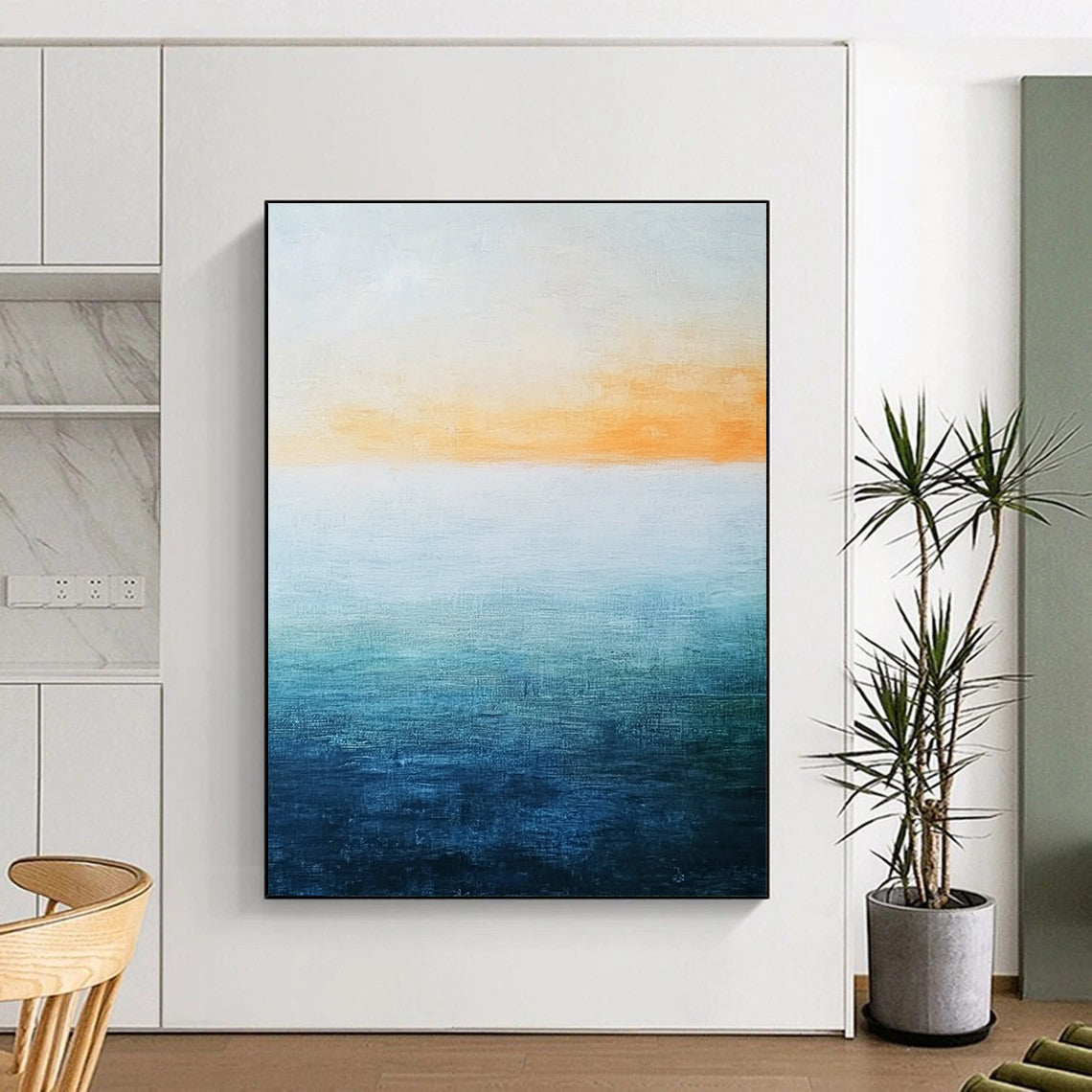 Calming Gradient Sea Art for Living Room & Spa STSC074
