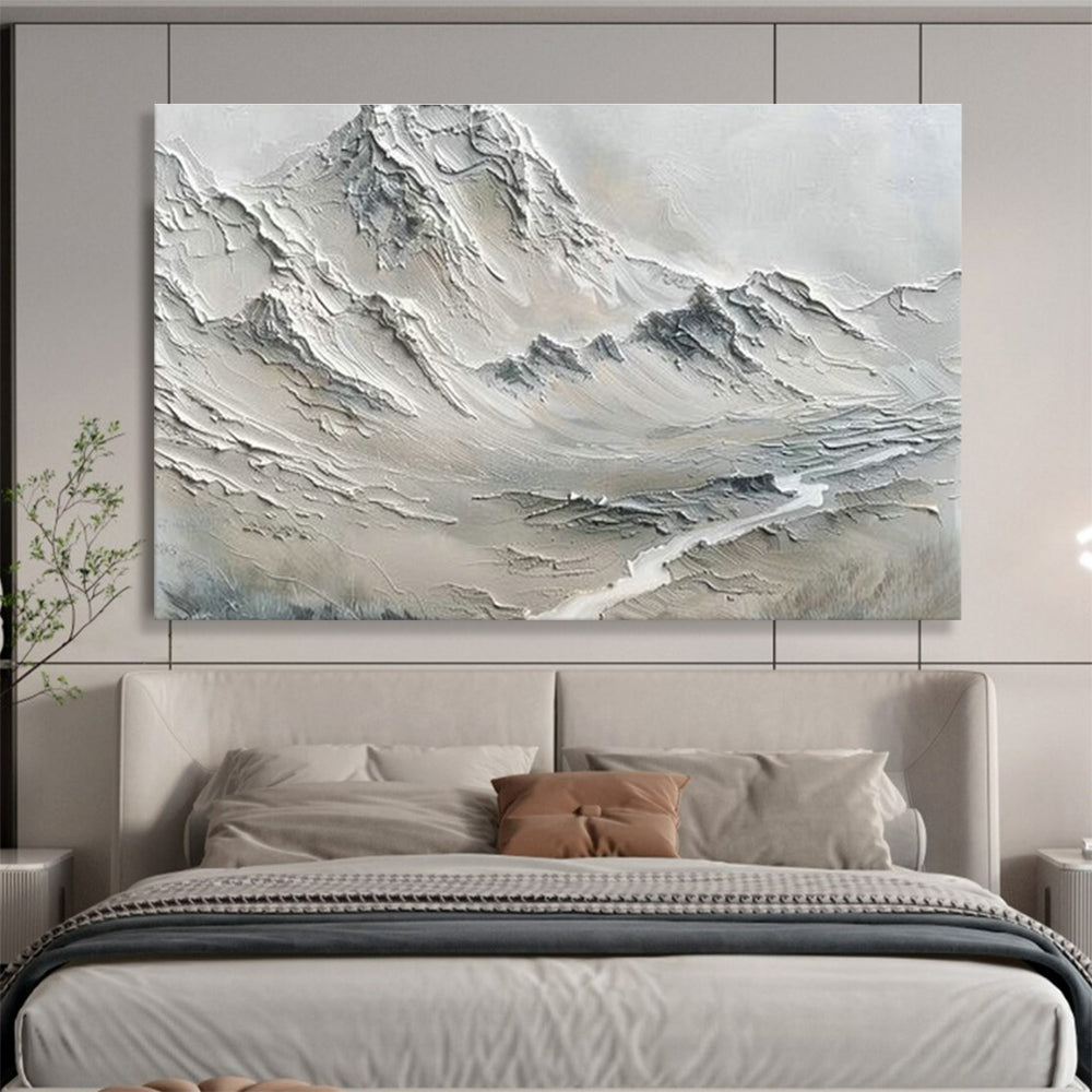 3D Grey Mountain Relief Art for Industrial - Chic Study DLZ2841