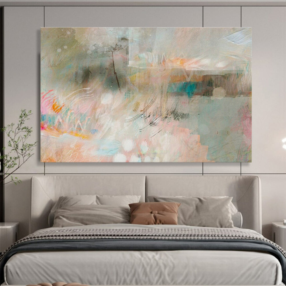 Light - Color Hazy Abstract Art for Spa Retreat Waiting Areas DLZ2587