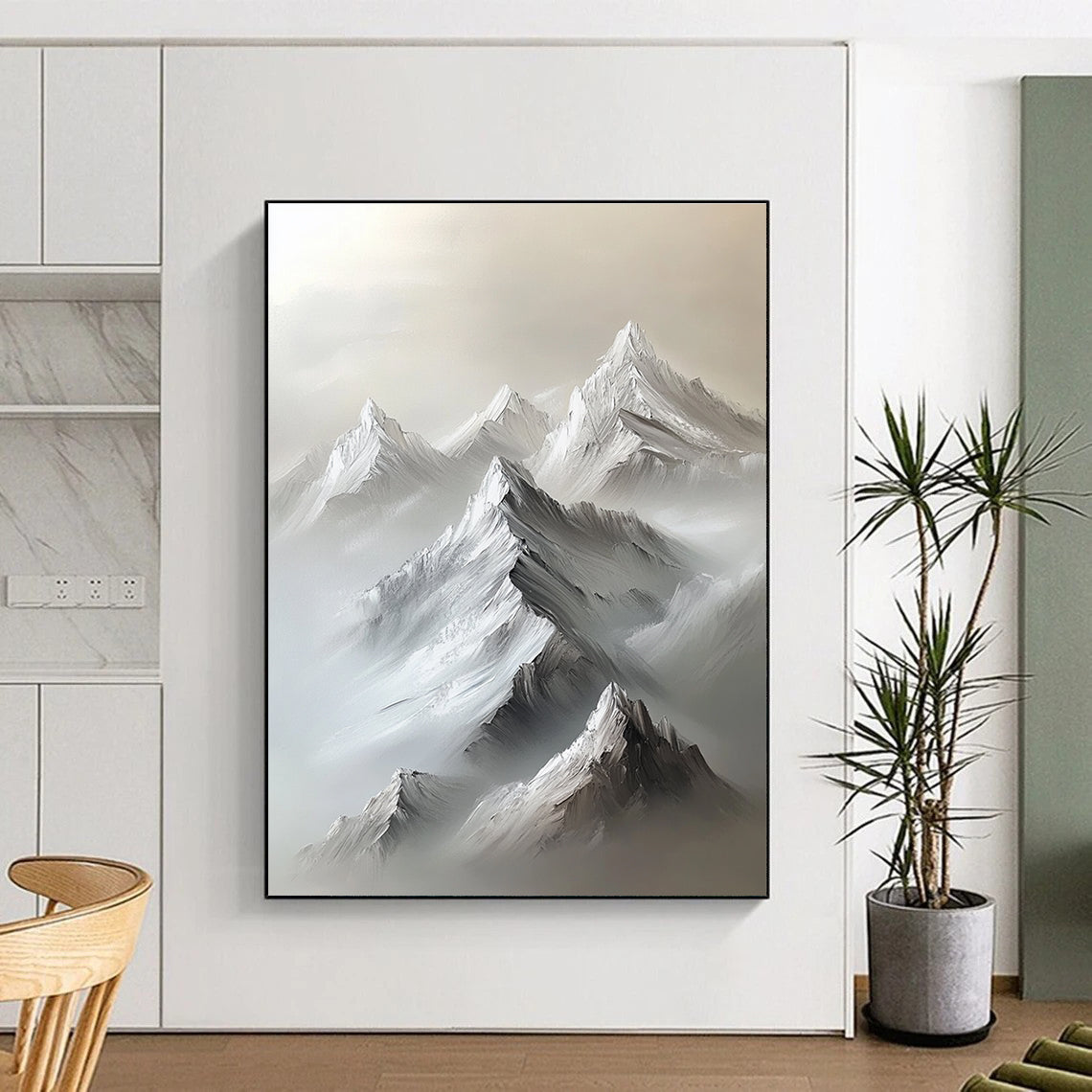Misty Mountain Peaks for Serene Bedroom & Yoga Studio STSC1254