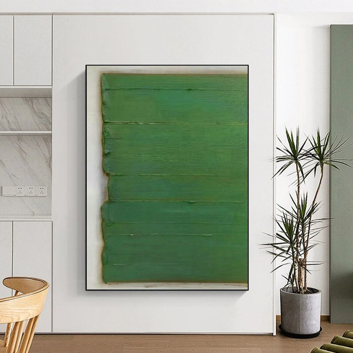 Green Vertical Lines Art for Bedroom & Office DLZ0322