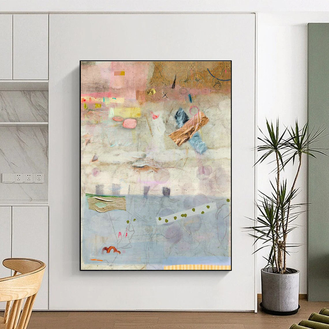 Light - Color Abstract Art for Minimalist Home Bedroom Walls DLZ0167