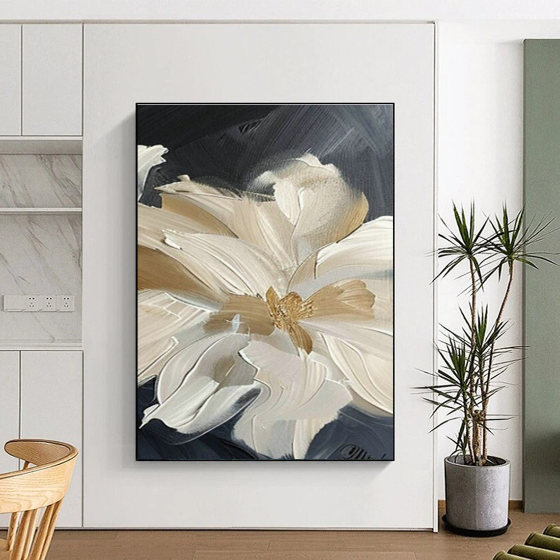 Detailed Floral Oil Painting for Feminine Dressing Room & High - End Spa DLZ1995