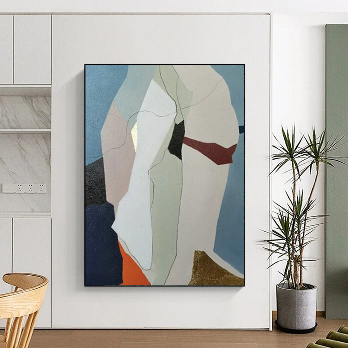 Geometric Color - Block Abstract Art for Modern Office & Art Gallery DLZ1060