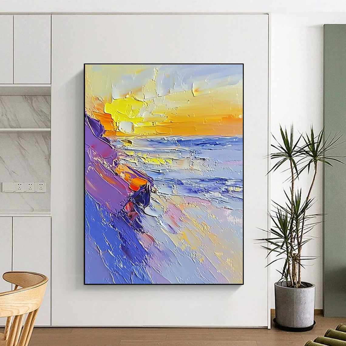 Impasto Beach Scene for Bohemian Beach House & Art Gallery Exhibition STSC202