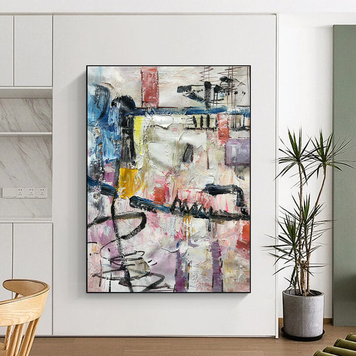 Color - Clash Abstract Art for Artist Studio & Trendy Bar Lounge DLZ1275