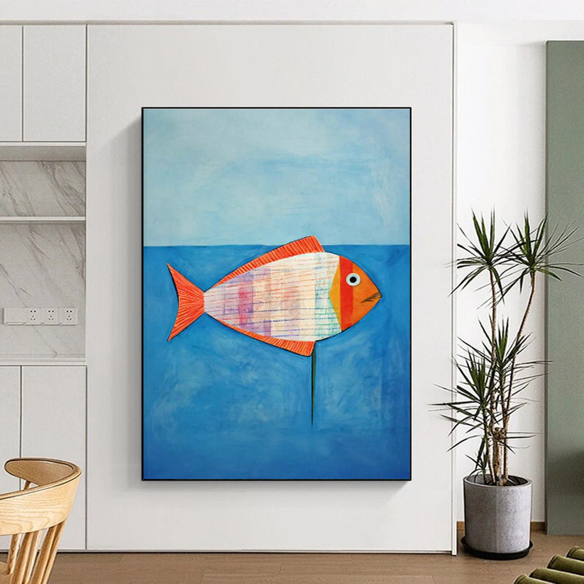 Colorful Fish Art for Nautical - Themed Kids' Bedroom Walls DLZ0113