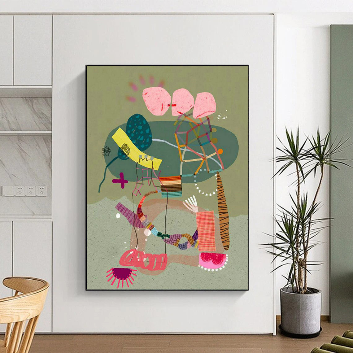 Creative Collage Art for Trendy Home Office Inspiration Walls DLZ0175