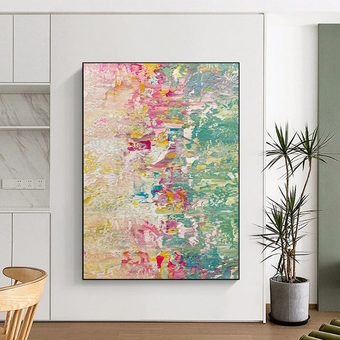 Soft Pastel Abstract Art for Spa Retreat & Bedroom Oasis DLZ2383