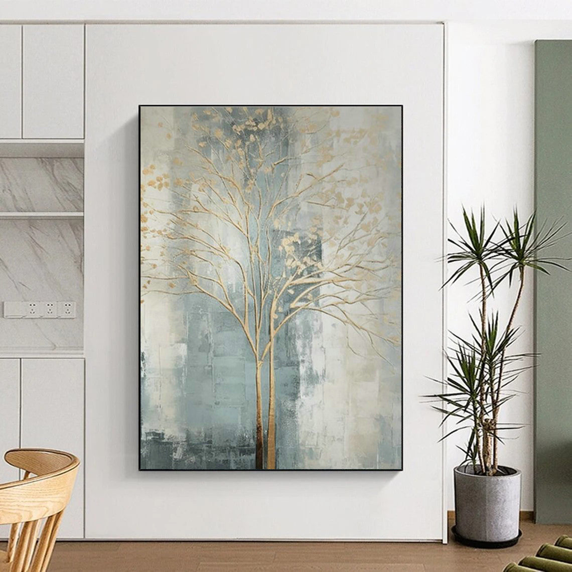 Golden Tree Art for Luxury Hotel Lobby Entrances DLZ0120