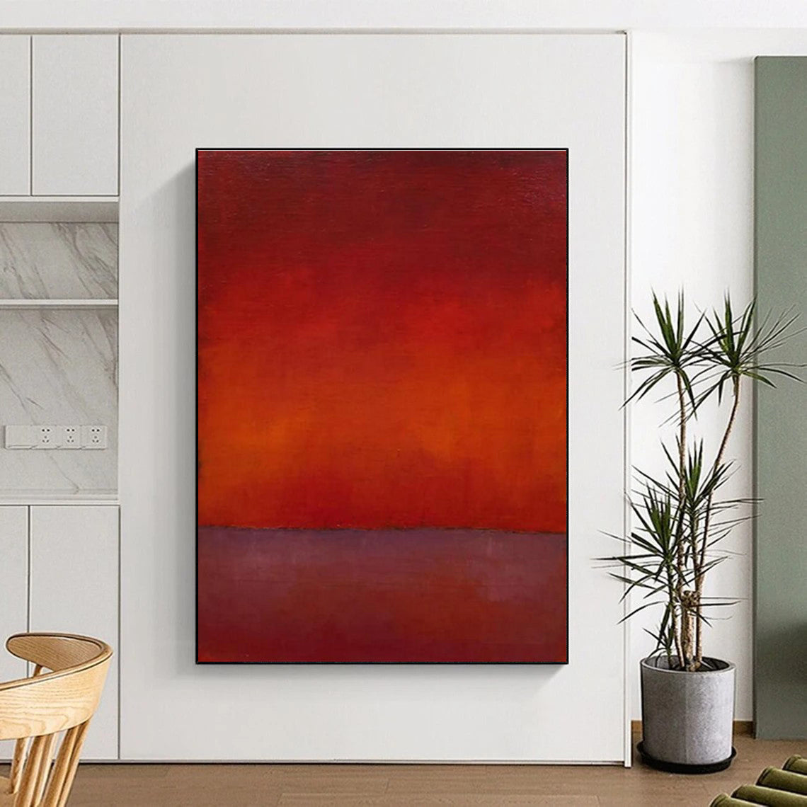 Red - Toned Gradient Art for Wine Bar & Luxury Living Room DLZ2315