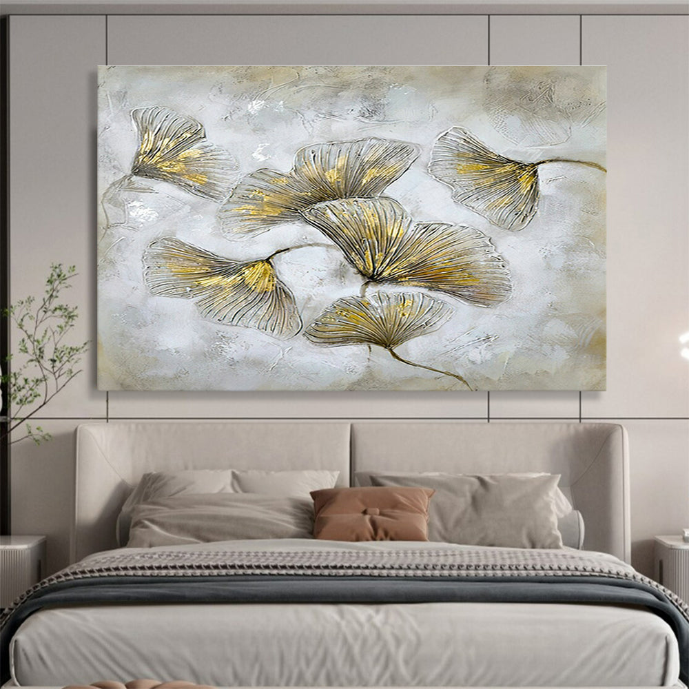 Ginkgo Leaf Relief Art for Zen - Inspired Spa Waiting Rooms DLZ3174