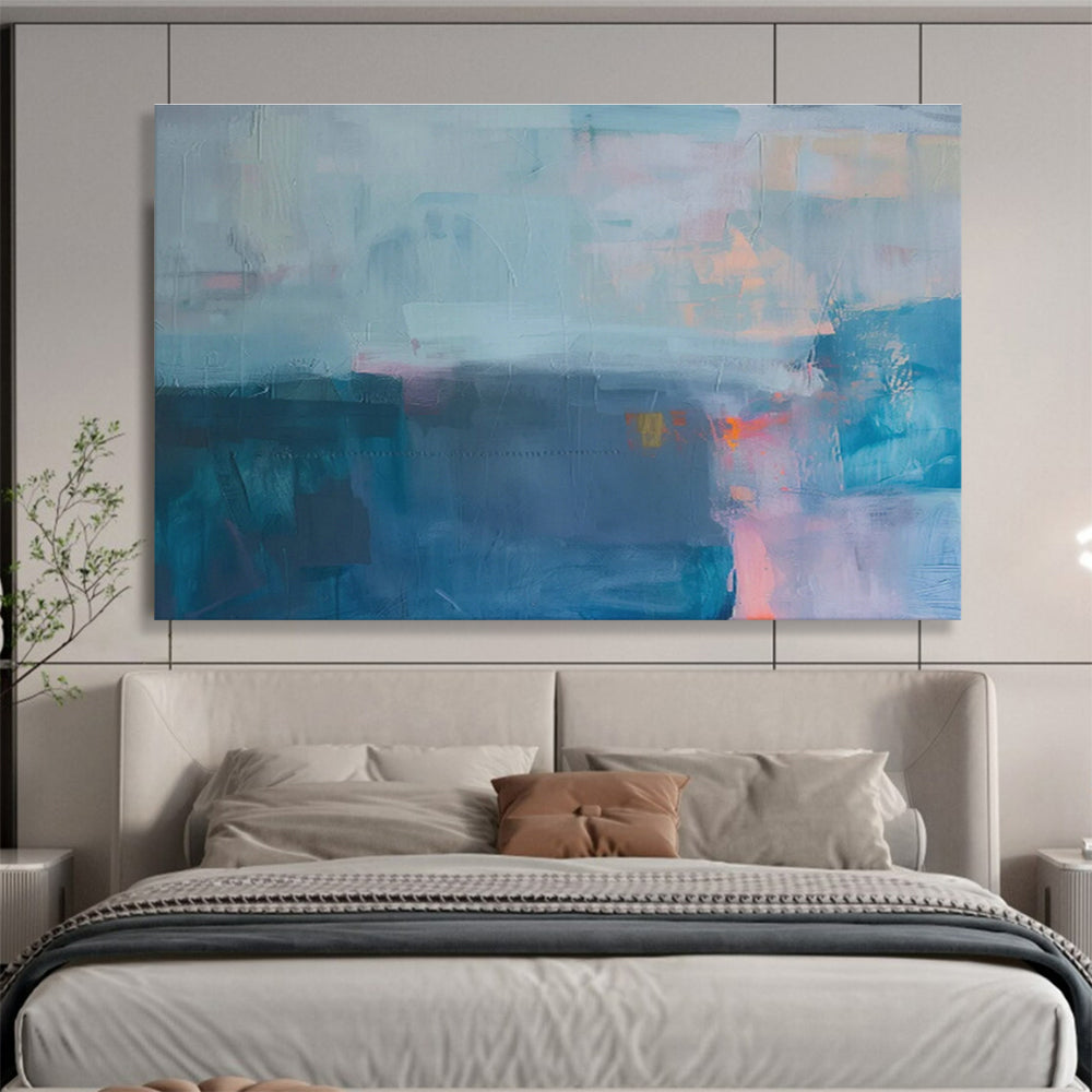 Blue - Tone Abstract Mood Art for Calming Reading Nook DLZ2869