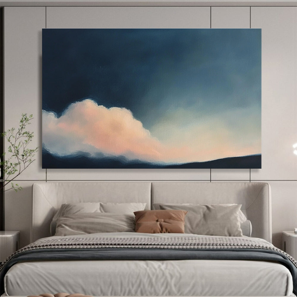 Serene Cloud at Dusk Art for Bedroom Night Area & Meditation Space SC408