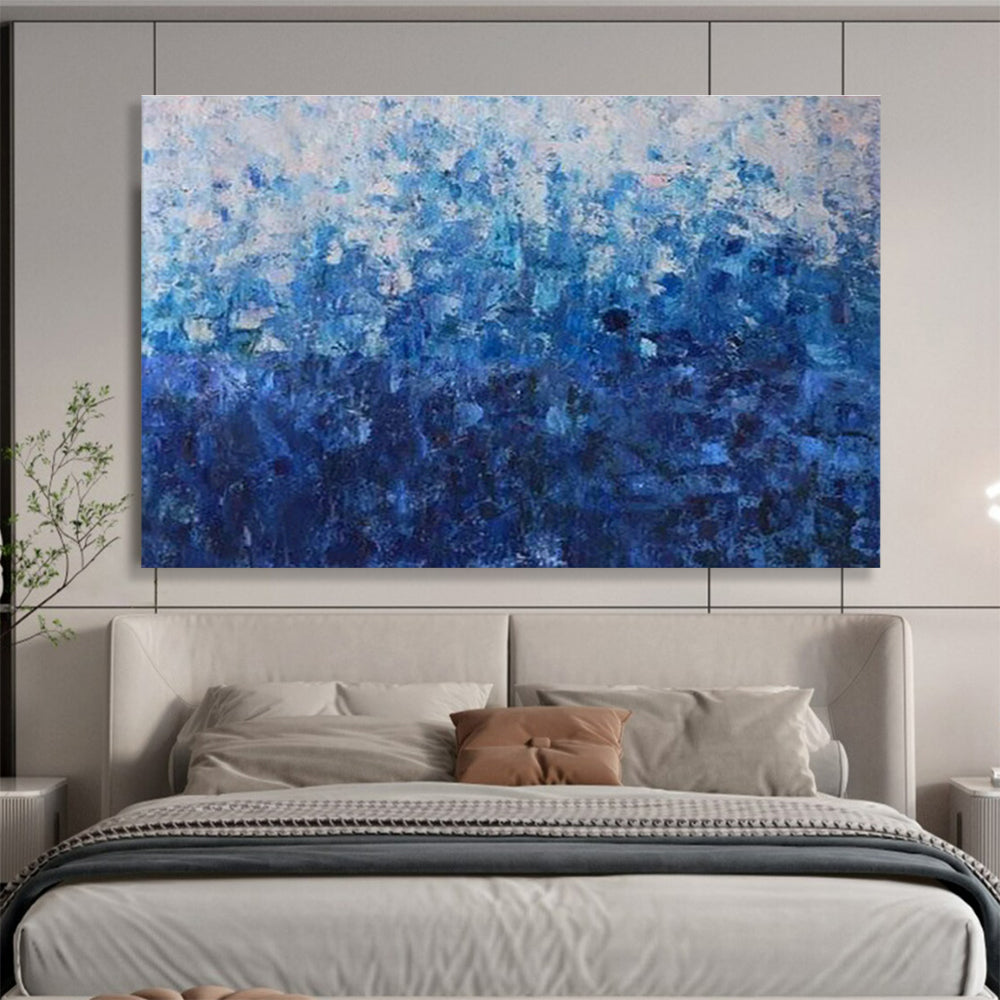 Gradient Blue Abstract Art for Modern Minimalist Office DLZ3044