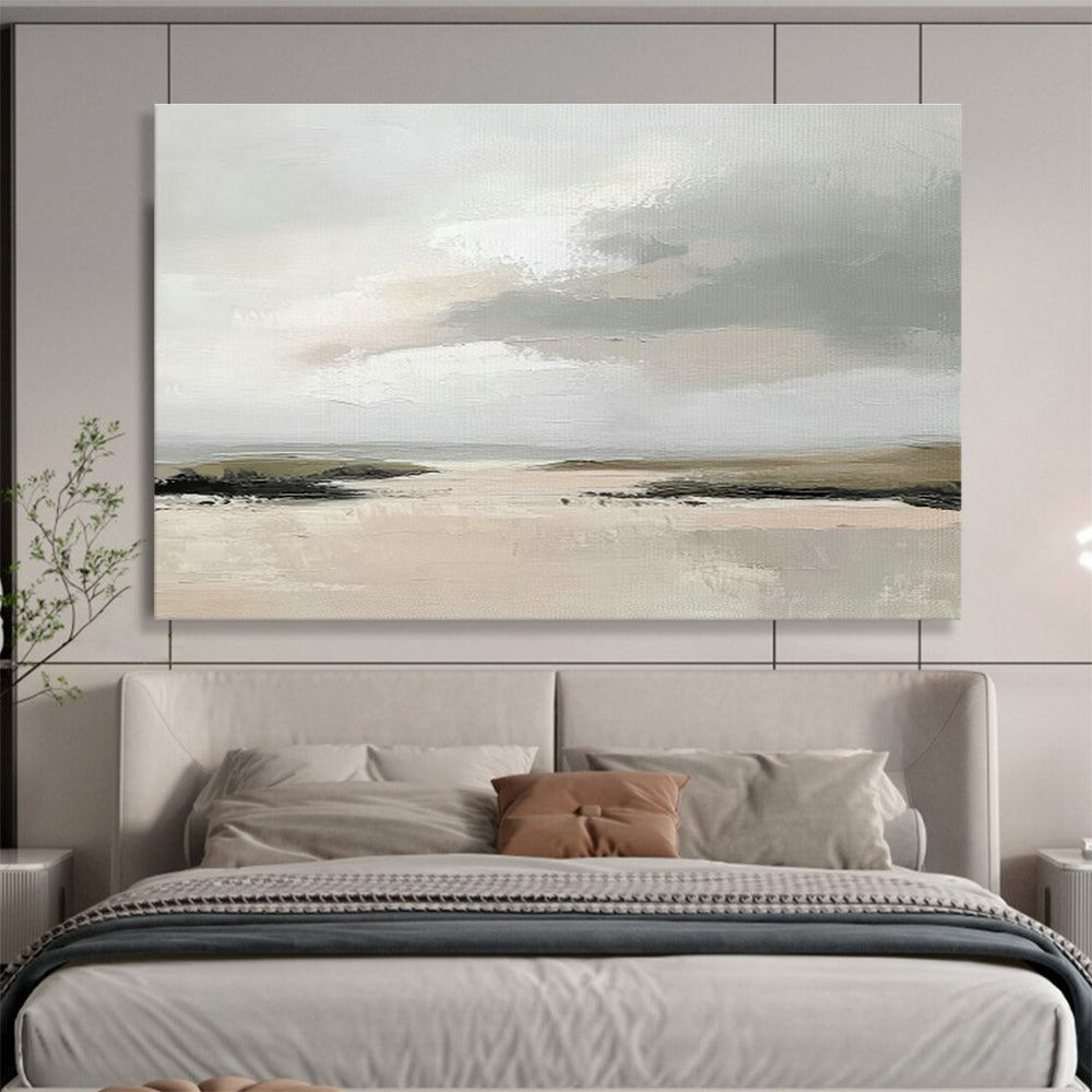 Light - Toned Coastal Abstract Art for Beach House Hallways DLZ2627