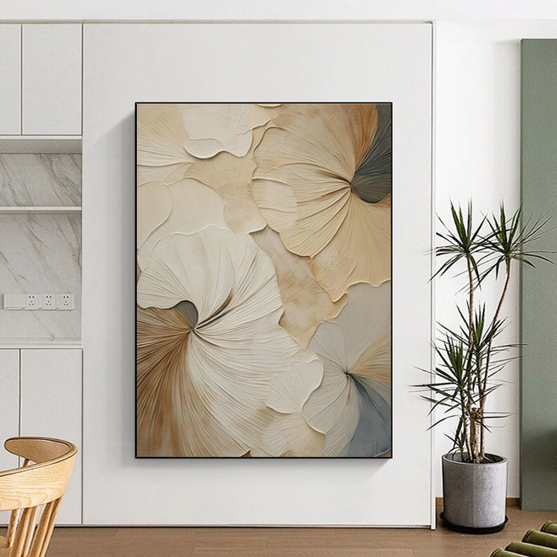 3D Ginkgo Leaf Art for Elegant Living Room & Spa Retreat DLZ1390