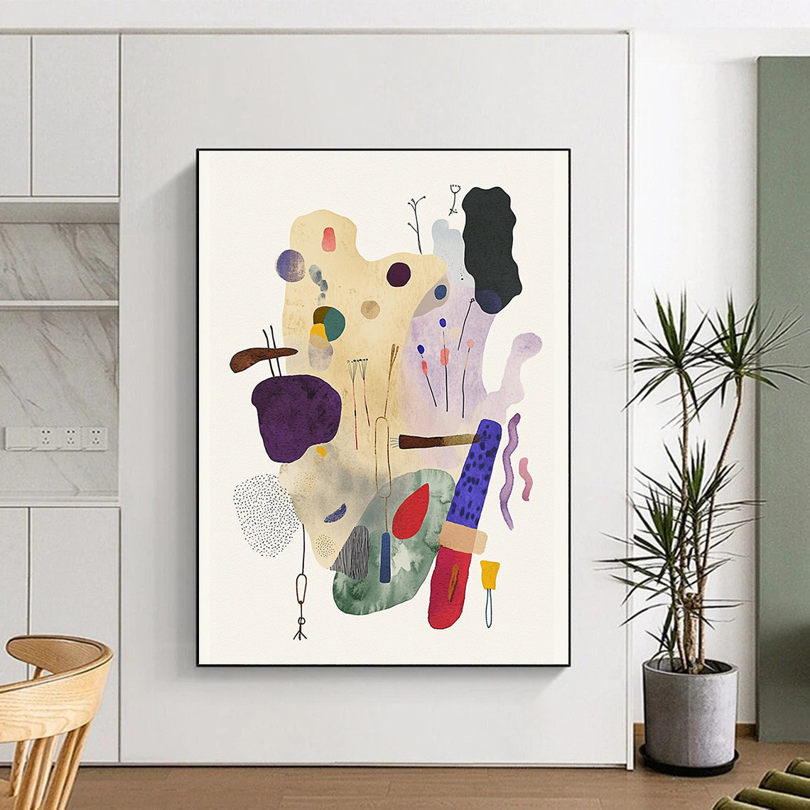 Mixed Abstract Elements for Modern Art Studio & Trendy Office Breakroom STSC1238
