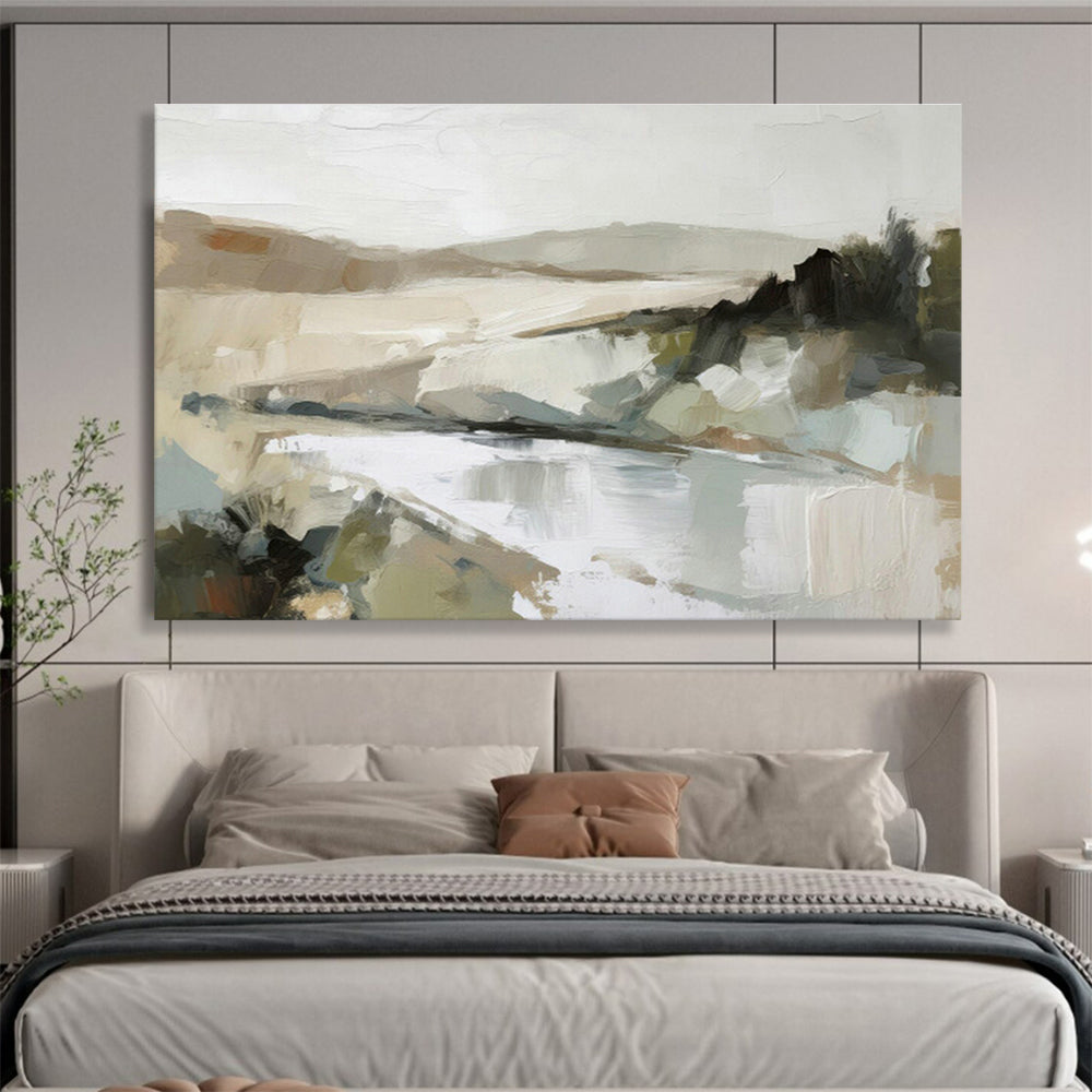 Minimalist Landscape Abstract Art for Scandinavian - Style Home Offices DLZ2622