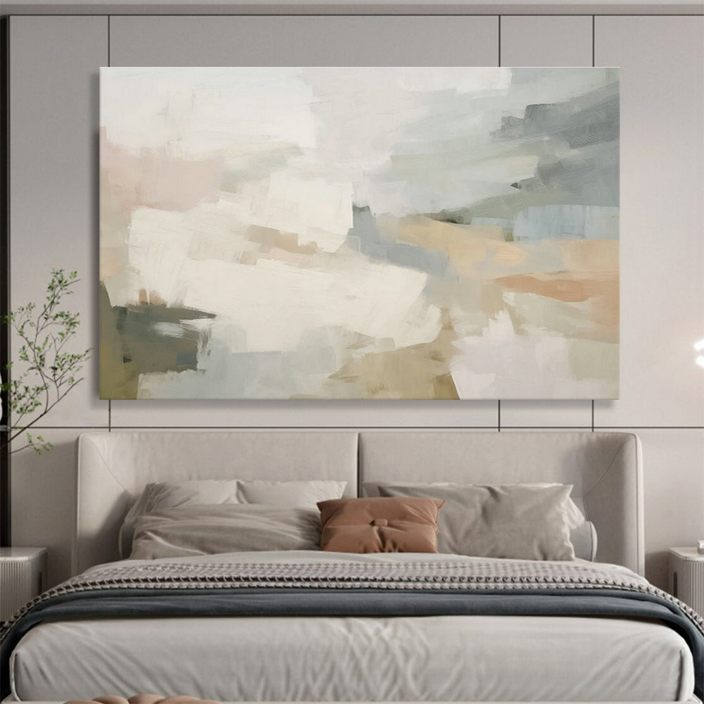 Light - Color Patchwork Abstract Art for Scandinavian - Style Nurseries DLZ2428