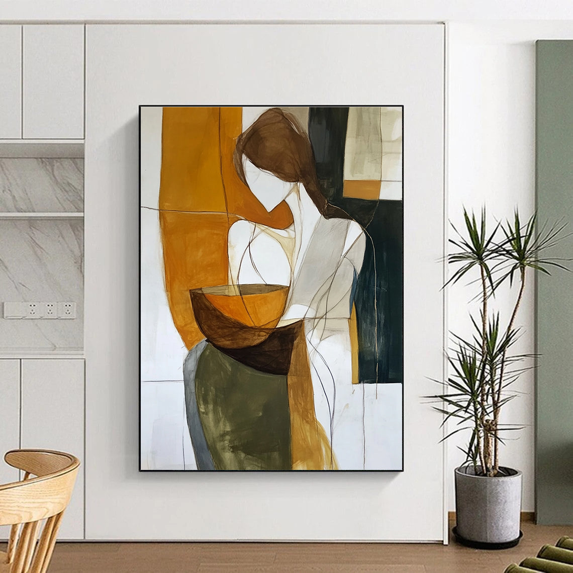 Abstract Woman with Bowl for Cultural Art Space & Art - Loving Kitchen STSC299