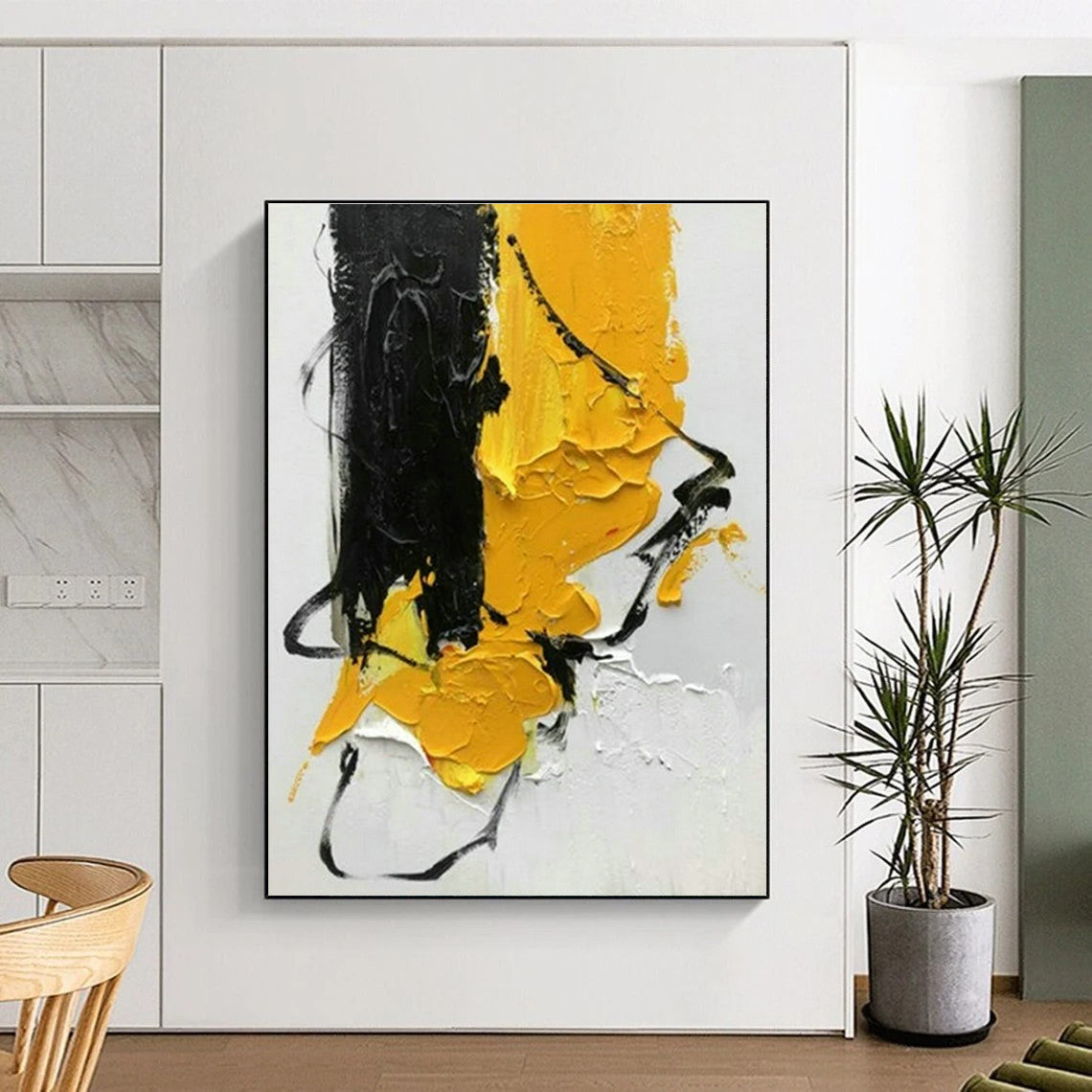 Yellow - Accented Abstract Art for Modern Kitchen & Art - Lover’s Studio DLZ1447