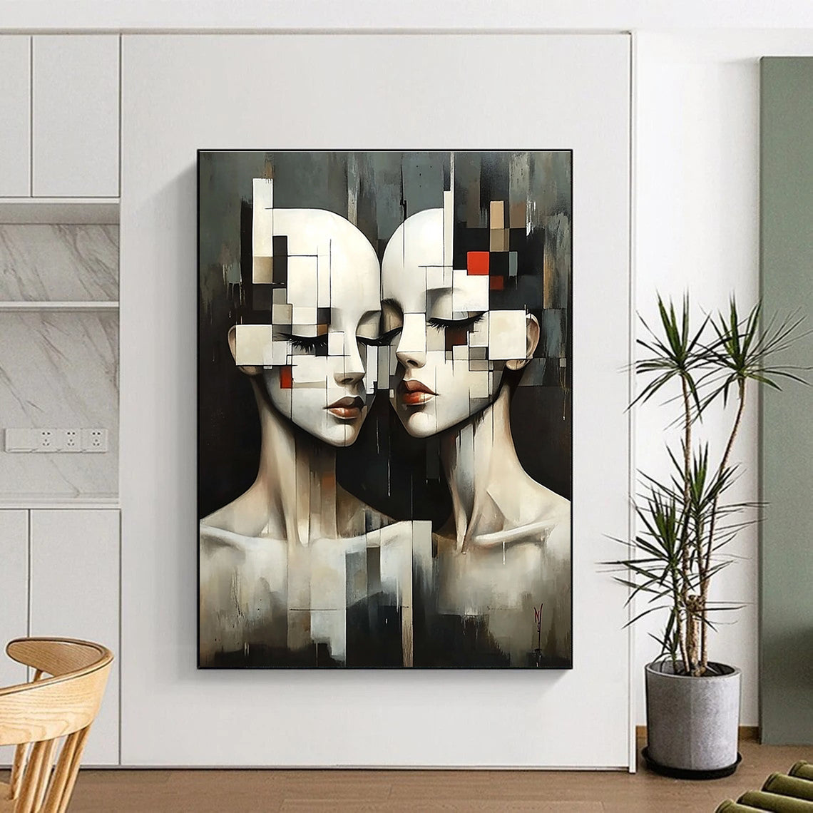 Cubist Faces Art for Modern Art Museum & Creative Home Studio STSC1447